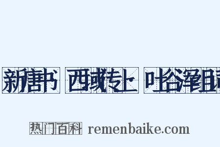 新唐书·西域传上·吐谷浑组词是什么意思的图片